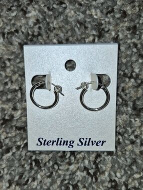 Sterling Silver Small Hoop Earrings - Polished Silver